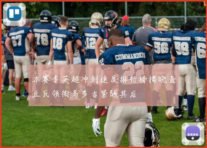 本赛季英超冲刺速度排行榜揭晓查丘瓦领衔乌多吉紧随其后